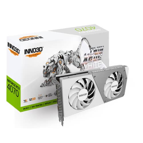 Inno3d RTX 4070 Twin X2 OC White 12GB GDDR6X  Graphics Card